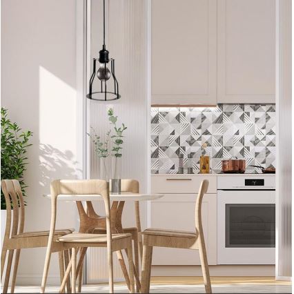 Lámpara colgante 1xE27/60W/230V diá. 15 cm negro