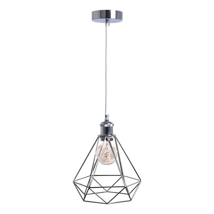Lámpara colgante 1xE27/60W/230V diá. 22 cm cromo brillante