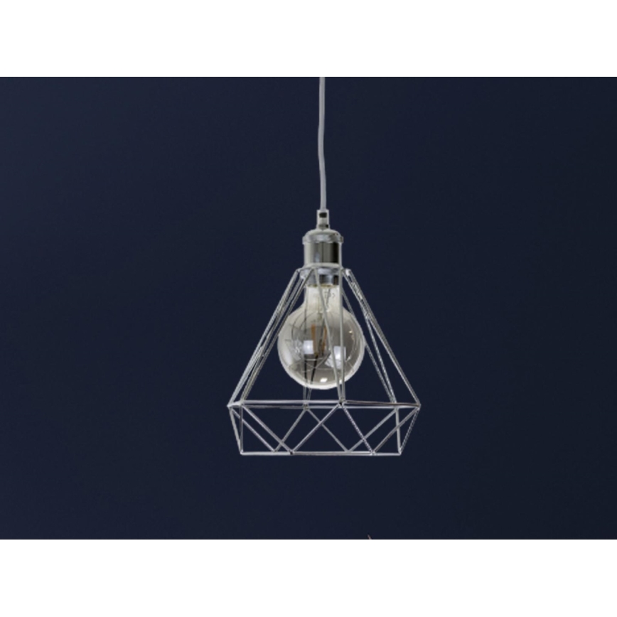 Lámpara colgante 1xE27/60W/230V diá. 22 cm cromo brillante