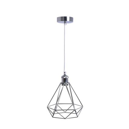 Lámpara colgante 1xE27/60W/230V diá. 22 cm cromo brillante
