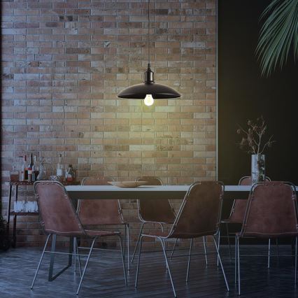 Lámpara colgante 1xE27/60W/230V diá. 29 cm negro
