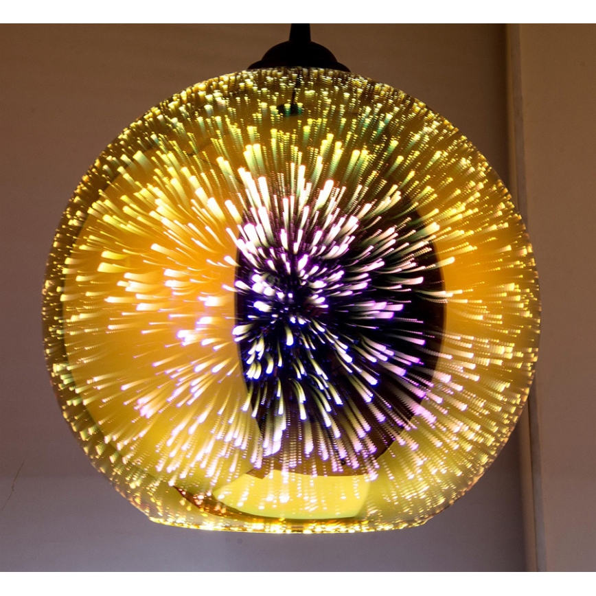 Lámpara colgante 1xE27/60W/230V diá. 30 cm dorado