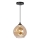 Lámpara colgante 1xE27/60W/230V negro/ahumado