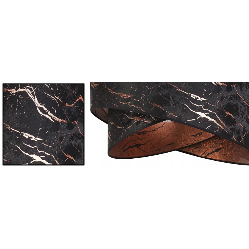 Lámpara colgante 1xE27/60W/230V negro/cobre