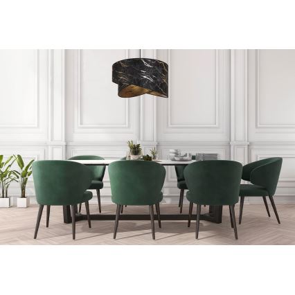 Lámpara colgante 1xE27/60W/230V negro/dorado