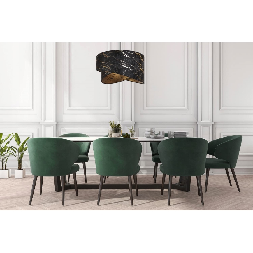 Lámpara colgante 1xE27/60W/230V negro/dorado