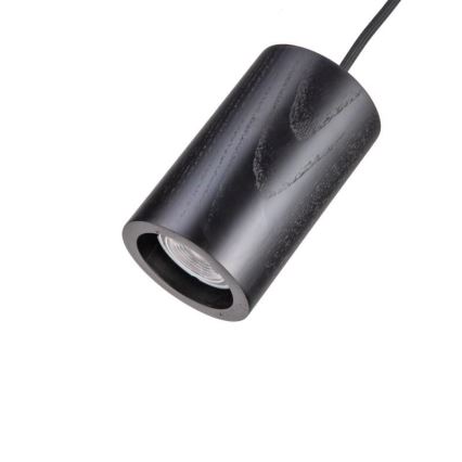 Lámpara colgante 1xGU10/10W/230V ceniza/madera maciza negro