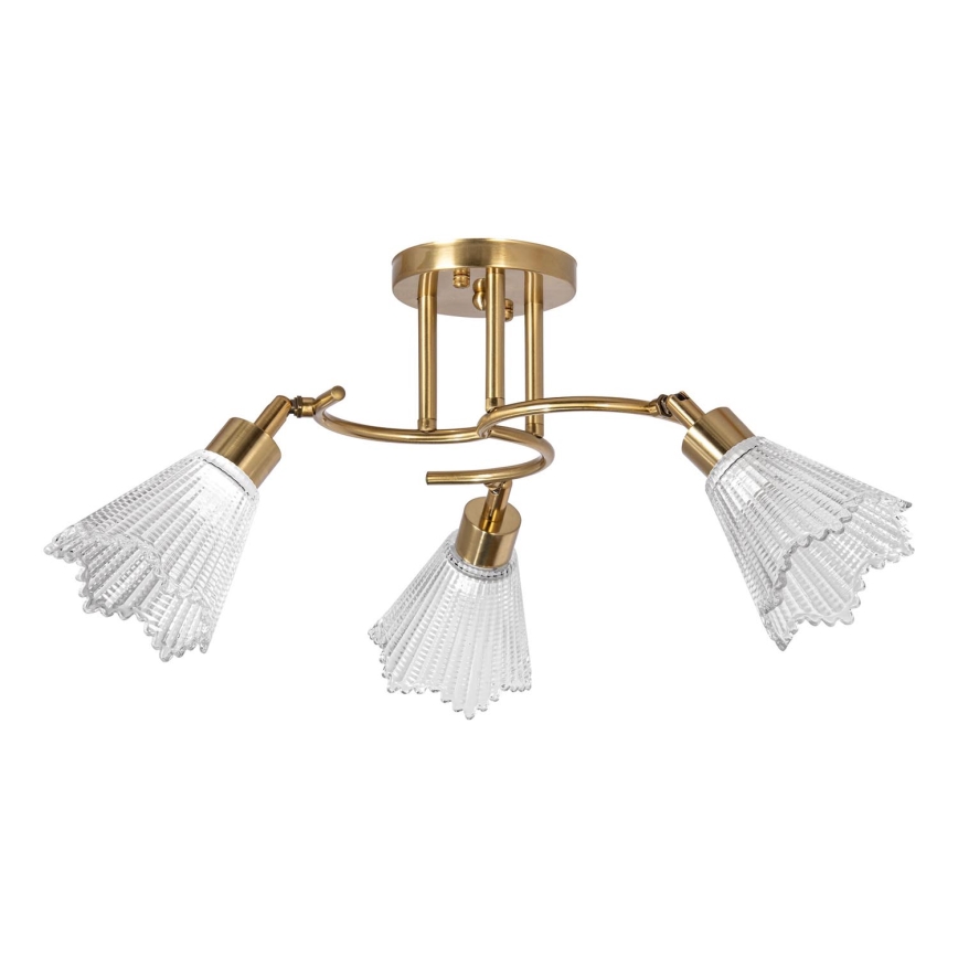 Lámpara colgante 3xE14/60W/230V dorado