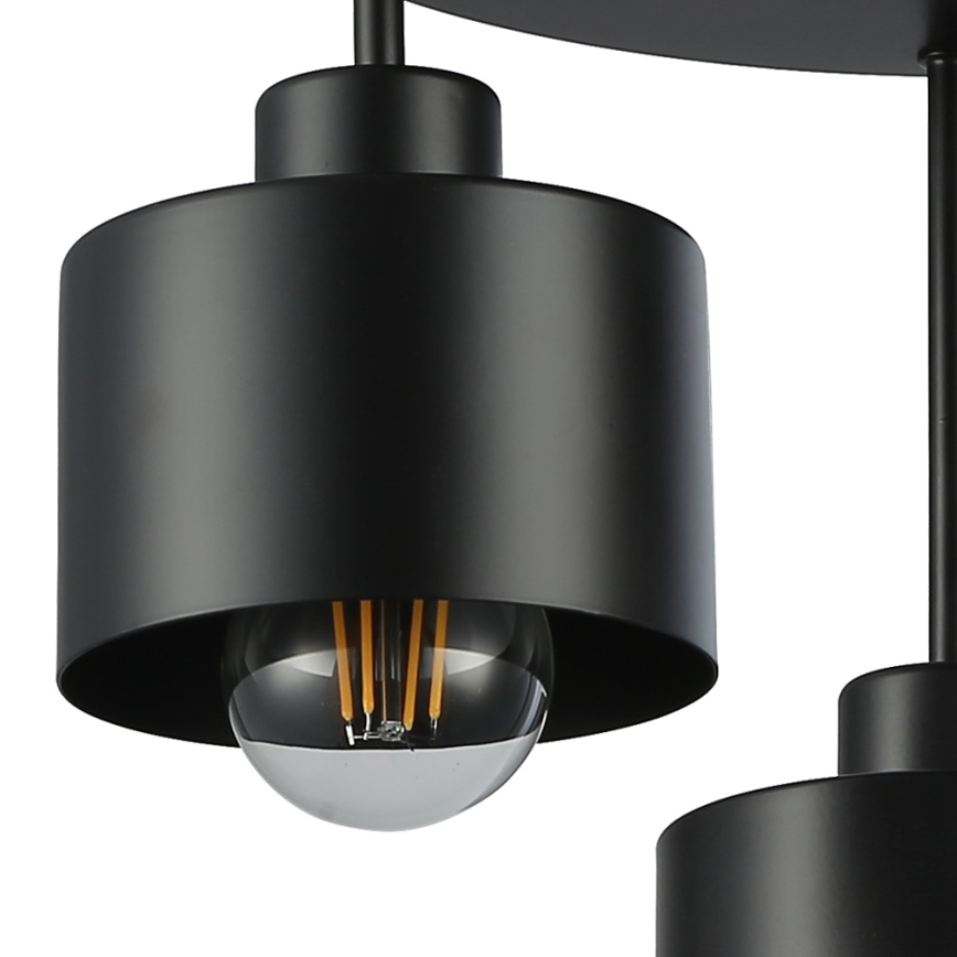 Lámpara colgante 3xE27/35W/230V diá. 30 cm negro