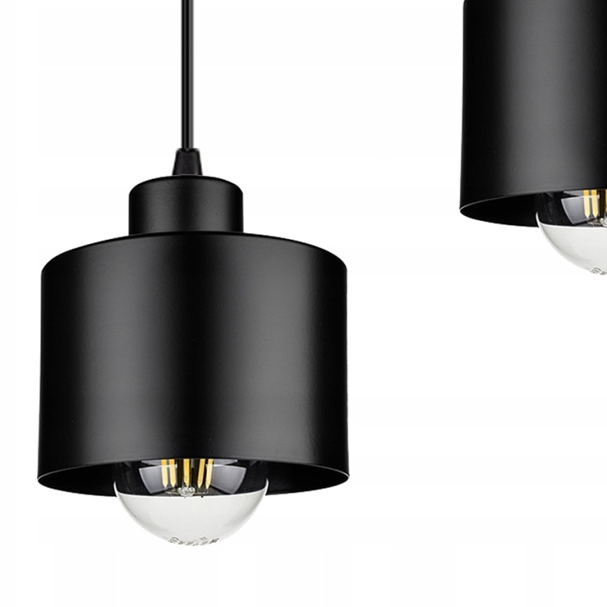 Lámpara colgante 3xE27/35W/230V negro