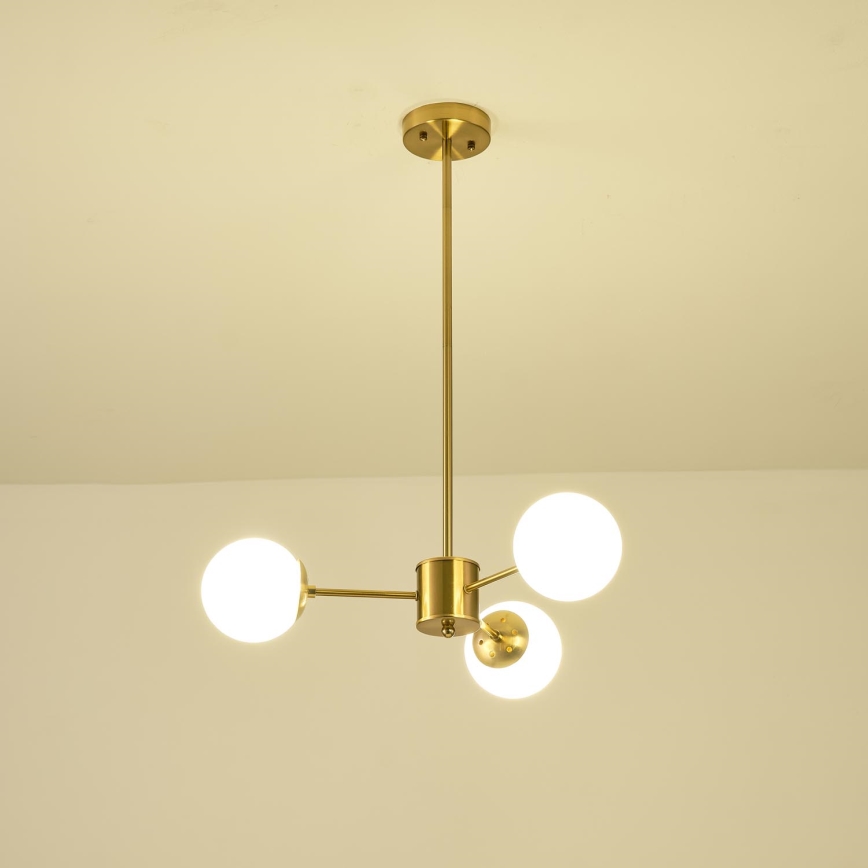 Lámpara colgante 3xE27/40W/230V latón