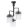 Lámpara colgante 3xE27/60W/230V negro/transparente