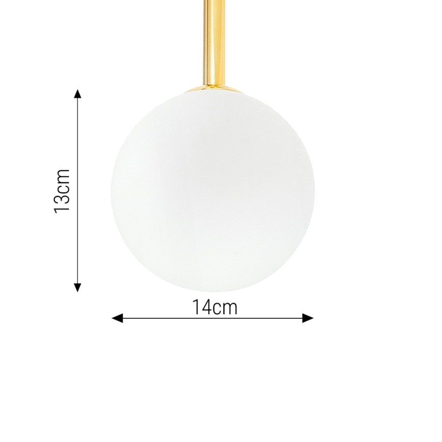 Lámpara colgante 6xE27/35W/230V diá. 80 cm dorado