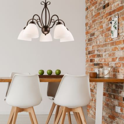 Lámpara colgante ADELLE 5xE27/60W/230V