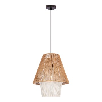 Lámpara colgante AFRICA 1xE27/40W/230V 40 cm marrón/crema