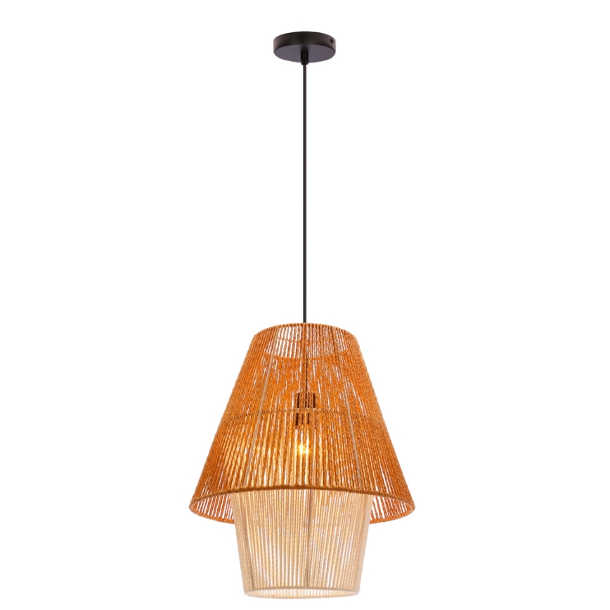 Lámpara colgante AFRICA 1xE27/40W/230V diámetro 40 cm marrón/crema