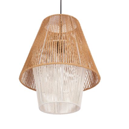 Lámpara colgante AFRICA 1xE27/40W/230V diámetro 40 cm marrón/crema