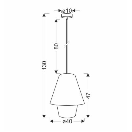 Lámpara colgante AFRICA 1xE27/40W/230V diámetro 40 cm marrón/crema