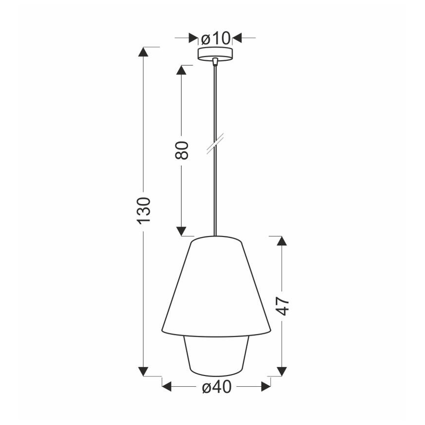 Lámpara colgante AFRICA 1xE27/40W/230V diámetro 40 cm marrón/crema