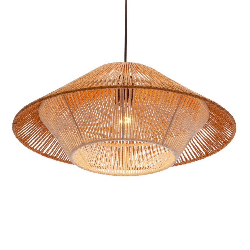 Lámpara colgante AFRICA 1xE27/40W/230V Ø 50 cm marrón/crema