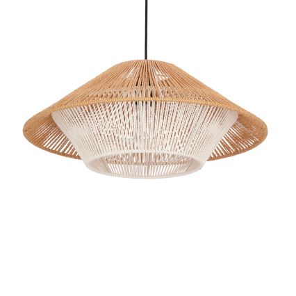 Lámpara colgante AFRICA 1xE27/40W/230V Ø 50 cm marrón/crema