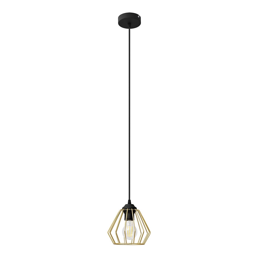 Lámpara colgante AGAT 1xE27/15W/230V dorado/negro