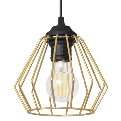 Lámpara colgante AGAT 1xE27/15W/230V dorado/negro