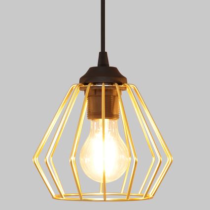 Lámpara colgante AGAT 1xE27/15W/230V dorado/negro