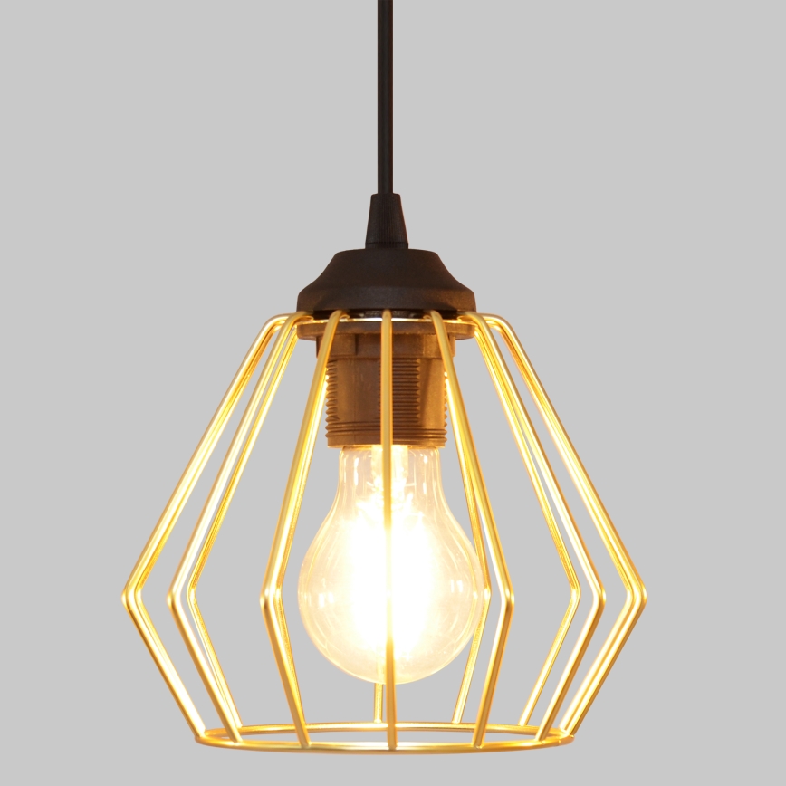 Lámpara colgante AGAT 1xE27/15W/230V dorado/negro