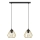 Lámpara colgante AGAT 2xE27/15W/230V dorado/negro
