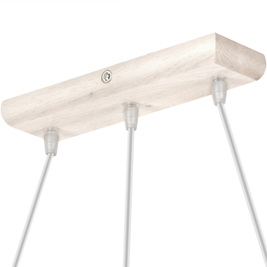Lámpara colgante con cable AIDA 3xE27/60W/230V roble