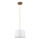 Lámpara colgante AIDA con cable, 1xE27/60W/230V, diámetro 25 cm, roble/marrón/blanco
