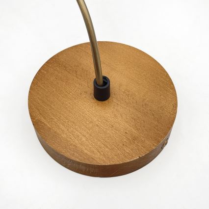 Lámpara colgante AIDA con cable, 1xE27/60W/230V, diámetro 25 cm, roble/marrón/blanco