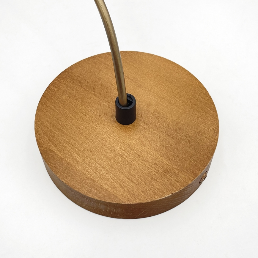 Lámpara colgante AIDA con cable, 1xE27/60W/230V, diámetro 25 cm, roble/marrón/blanco