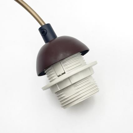 Lámpara colgante AIDA con cable, 1xE27/60W/230V, diámetro 25 cm, roble/marrón/blanco
