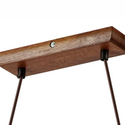 Lámpara colgante AIDA con cable, 2xE27/60W/230V, acabado nogal