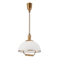 Lámpara colgante ajustable en altura RAMONA 1xE27/60W/230V marrón/blanco/roble