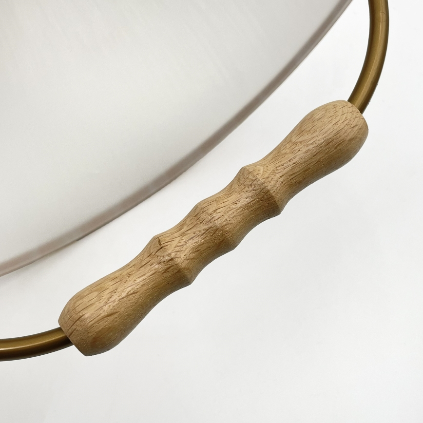 Lámpara colgante ajustable en altura RAMONA 1xE27/60W/230V marrón/blanco/roble