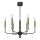 Lámpara colgante AKASYA 6xE14/15W/230V negro/dorado