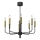 Lámpara colgante AKASYA 8xE14/15W/230V negro/dorado