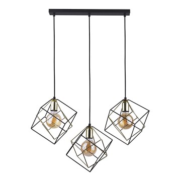Lámpara colgante ALAMBRE 3xE27/60W/230V