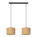 Lámpara colgante ALBA 2xE27/15W/230V marrón/negro