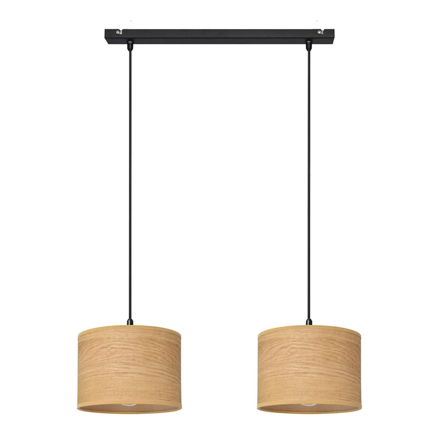 Lámpara colgante ALBA 2xE27/15W/230V marrón/negro