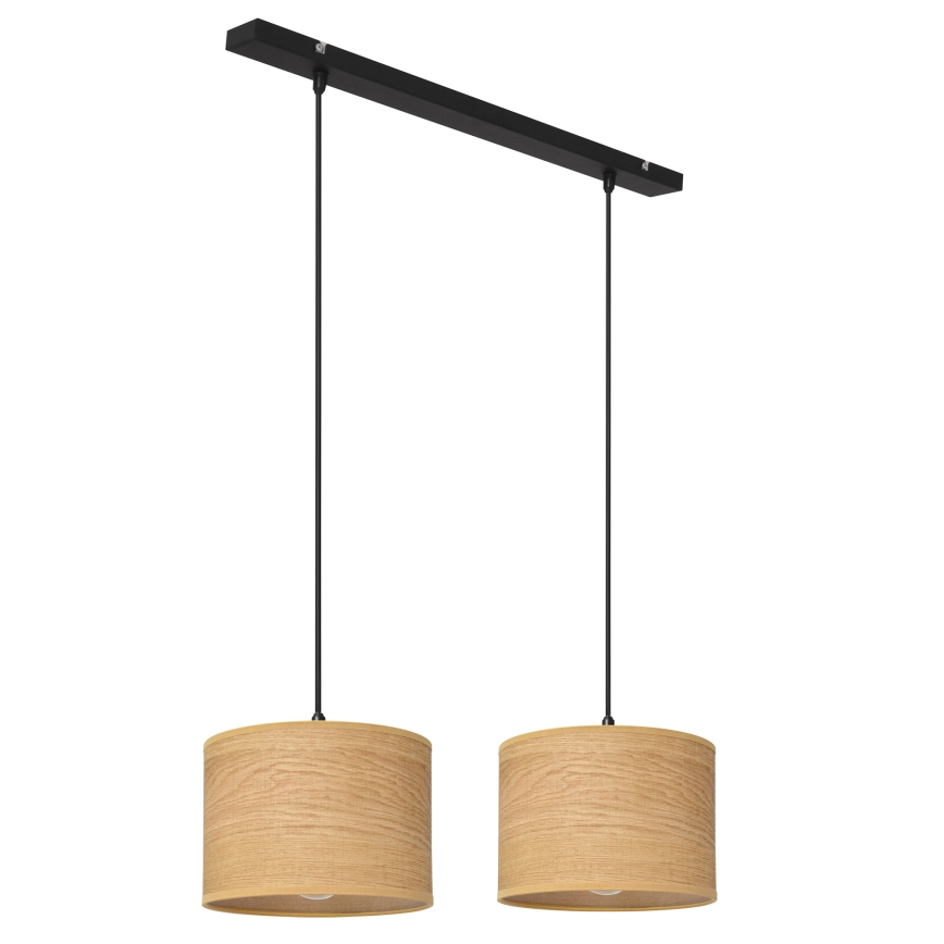 Lámpara colgante ALBA 2xE27/15W/230V marrón/negro