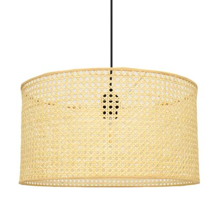 Lámpara colgante ALBA 2xE27/15W/230V ratán/negro