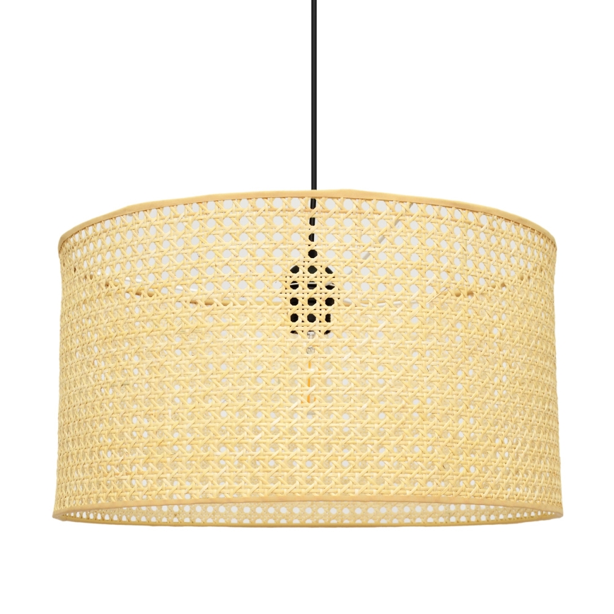 Lámpara colgante ALBA 2xE27/15W/230V ratán/negro