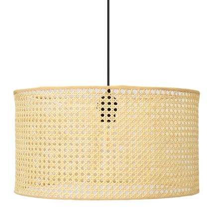 Lámpara colgante ALBA 2xE27/15W/230V ratán/negro