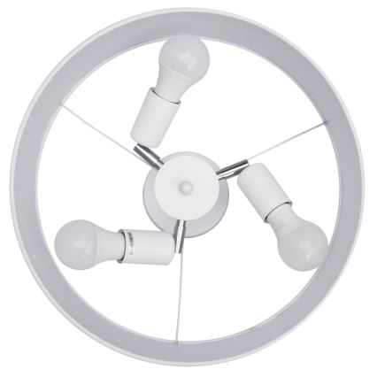 Lámpara colgante ALBA 3xE27/15W/230V blanco