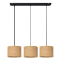 Lámpara colgante ALBA 3xE27/15W/230V marrón/negro