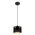 Lámpara colgante ALDO 1xE27/60W/230V diá. 15 cm negro